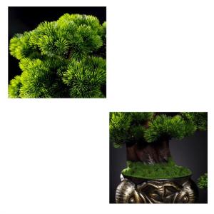 Künstlicher Bonsai-Baum Künstlicher Bonsai-Baum for den Innenbereich, groß, grün, Simulation Willkommenskiefer, Bonsai-Baum, Wohnzimmer, Büro, Desktop-Dekoration, künstliche 