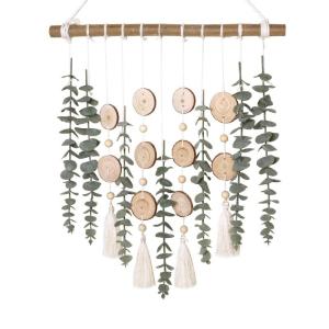 Badkamer Decor Kunstmatige Eucalyptus Groen Opknoping Muur Decor Faux Eucalyptus Bladeren Opknoping Plant Met Houten Stok Met Rustieke Boerderij Voor Slaapkamer Kwekerij Boho Woond