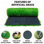 Kunstrasen, Kunstrasen, 25 cm, Kunstrasen, Astroturf-Teppich, für drinnen und draußen, Grasteppiche für die Terrasse mit Abflusslöchern für Hunde, Garten, Rasen, Landschaft, B