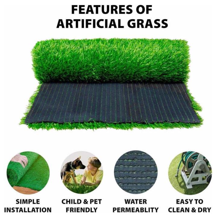 Kunstrasen, Kunstrasen, 25 cm, Kunstrasen, Astroturf-Teppich, für drinnen und draußen, Grasteppiche für die Terrasse mit Abflusslöchern für Hunde, Garten, Rasen, Landschaft, B