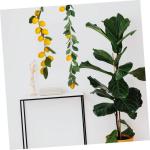 6 STK Simulation Zitronenrattan Grüne Blättergirlande Szene kunstplflanze Artificial Plant gelbe Eukalyptusgirlande Dekor Sommerliche Zitronengirlande Sommerdeko Plastik Yellow