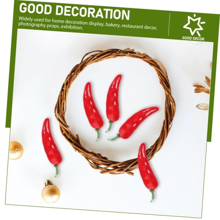 20 Stück Simulation Paprika Modell Gemüse Dekorationen Für Shop Simulation Paprika Falsche Chili Künstliche Paprika Spielzeug Requisite Simuliertes Chili Fake Chili Foto Requis