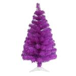 Leichter Tisch-Weihnachtsbaum mit Ständer for kleine Weihnachtsdekoration, PVC-Tannenbaum, Kleiner Weihnachtsbaum, mehrfarbiger künstlicher Weihnachtsbaum(Purple,60cm/2ft)
