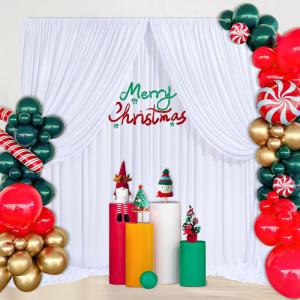 Weißer Polyester-Hintergrund: faltenfreier Party-Hintergrund, Vorhang, 3,2 x 3 m, Hochzeits-Stoffhintergrund für Geburtstag, Abschlussball, Verlobung, Motto-Party, Party-Hintergr