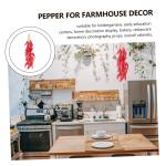 3 Sätze Simulierte Hängende Knoblauchspieße Künstliches para Foto-Requisiten Modelle Bauernpfefferdekor Simulation Chili-dekor Hängende Lebensechte Paprika Schaum Rot 5 Stück