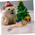 4 Stück Künstlicher Vogel Weihnachtssimulation Vögel Clip Künstliche Vögel Aufsteckvögel Zum Basteln Kardinal Clip Auf Baumschmuck Clip Mit Weihnachtsvögeln Mini Golden Scha