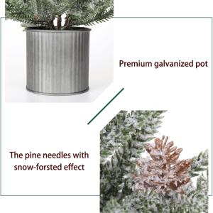 Mini Tafelkerstboom 45,8 cm / 18 inch kunstmatige dennentakken bedekt met sneeuw, voor kerstdecoratie wooncultuur keuken eettafel