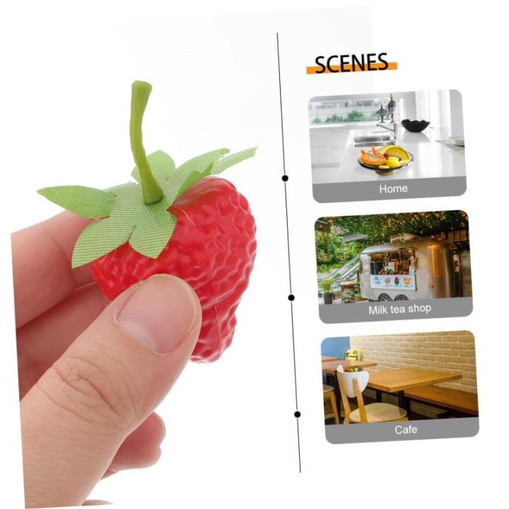 1 Satz Simulierte Erdbeeren Künstliche Erdbeeren Künstliche Schaumstofffrüchte Küchenobstmodell Obstdekor Erdbeerdekorationen Künstliche Früchte Zum Basteln 18 Stück