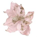 Glitzernder Weihnachtsstern, Weihnachtsbaumschmuck, hängende Dekoration für Weihnachtsbaum, Hochzeit, Party, Kranz, Dekoration (Rosa)
