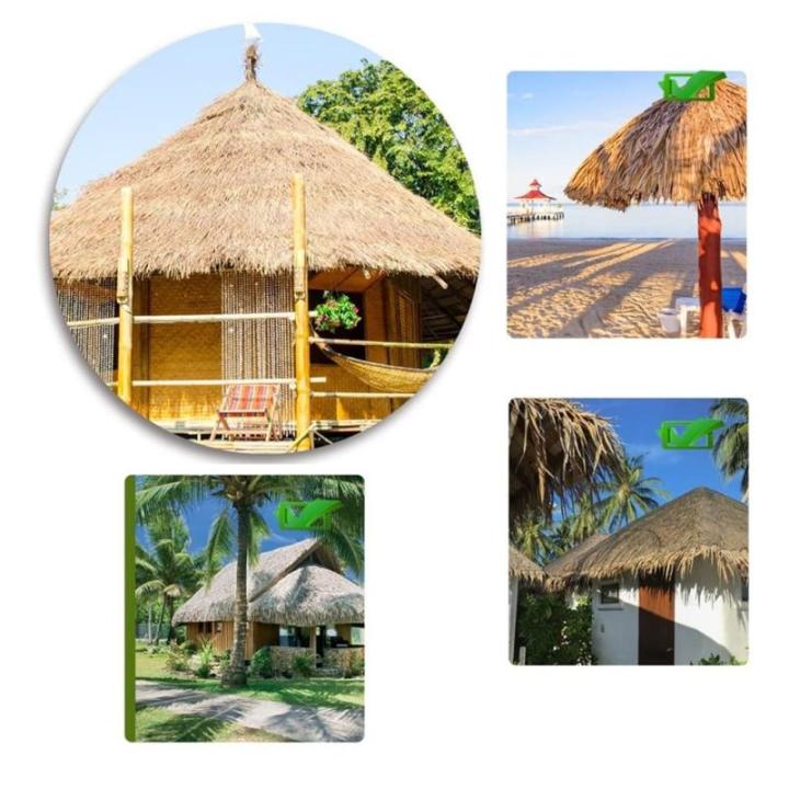 Simulation Thatch Tile Plastic Natural Wild Fake Straw Artificial Fake Thatch Straw Dekoration Bauernhaus Traufe Stroh Pe Flame Retardant Plastic (Farbe: Gelb A,Größe: 1St)