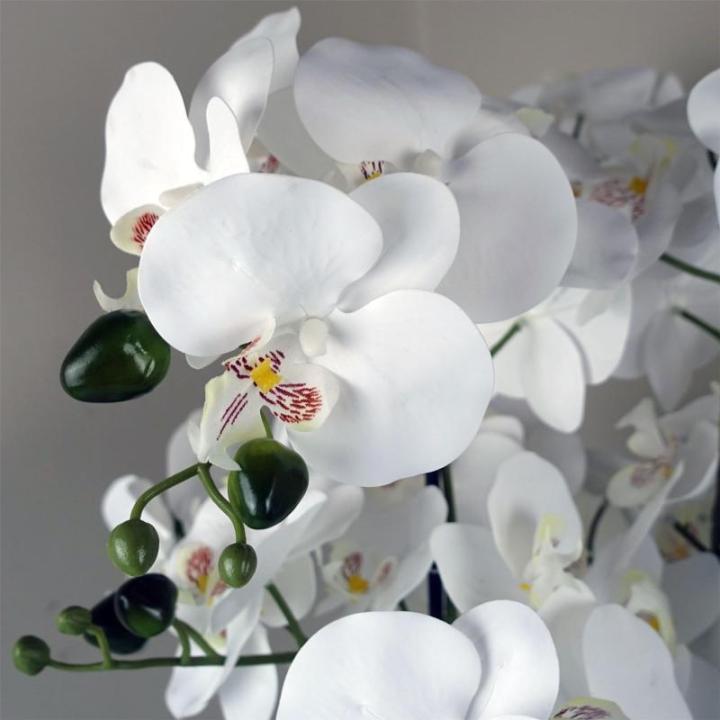 Realistische künstliche Orchideenpflanzen, vollständig getopft