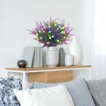12 bundels kunstbloemen, balkon, weerbestendig, kunstbloemen, outdoor, uv-bestendig, , plastic boeket, voor balkonbakken, tuin, raam, decoratie, gemengd