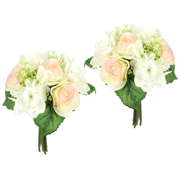 Kunstrozenboeket met hortensia, boeket, kunstboeket, rozen, boeket, zijden bloemen, boeket, hortensia-boeket, kunstbloemen, rozen, bloemen, bruiloft, lichtroze