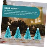 3 Sätze Mini-Weihnachtsbaum Mini-Kiefer Desktop-weihnachtsdekorationen Weihnachtsbaumdeko Weihnachtsbäume Geschmückt Künstlicher Christbaumschmuck Sisal-Seide Blue 24 Stück * 