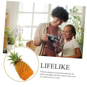 4 Stück simulierte Ananas-Ornamente saftiges Dekor Ananas Pflanzer Ananas Attrappe für Schaufenster Kunst Ananas für Hausdekoration Wassertisch Spielzeug künstliche Ananas Harz
