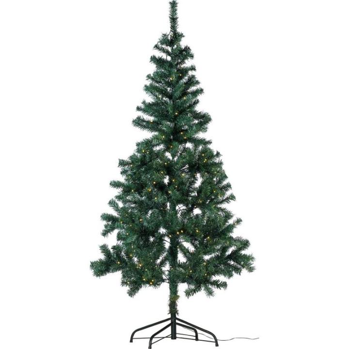 Kerstdecoratie: kerstboom met vloerstandaard, 180 cm, 364 takken, 240 leds (kunstkerst led, dennenboom)
