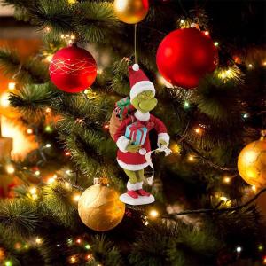 Kerstdecoratie, acryl, kerstboomversiering, groen, schattig, hangende ornamenten, kerstdecoratie, kerstversiering, feestdecoratie voor kerstfeest