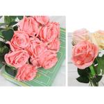 Realistische künstliche Rosensträuße für Küche, Garten, Hochzeit, Tafelaufsatz, Dekoration, 12 Stück