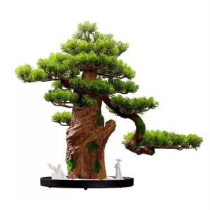 Künstlicher Bonsai-Baum Künstlicher Bonsai-Baum, Innendekoration, grüne Simulation, Willkommenskiefer, Bonsai-Baum, Wohnzimmer, Büro, Desktop-Dekoration, große gefälschte Top
