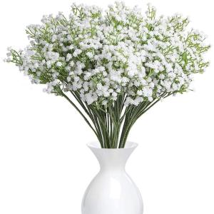 Kunstmatige sluierkruid, 12 witte boeketten kunstgypsophila boeketten bloemenarrangement decoratie