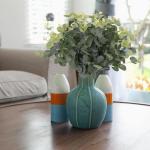 Kunsteucalyptus-stammen, 8 stuks, eucalyptus bladplanten, groene eucalyptus-stammen, bladeren, boeketten voor bloemen, slinger, krans, bruiloft, thuis, tafel, indoor, outdoor decor