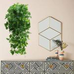 2 Stuks Kunstmatige Hangende Wijnstokken Planten Faux, Muur Hangende Planten Groen, nep Hangende klimop, voor Huis Huis Slaapkamer Tuin Binnen Buiten Hangende Mand Bruiloft Decor