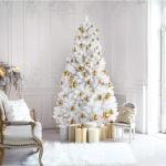 gouden kerstbalornamenten voor kerstversiering - 36 stuks kerstboom onbreekbare ornamenten met ophanglus voor vakantie- en feestdecoratie (combo van 6 stijlen in 3 maten)
