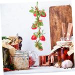 8St Simulierte Erdbeere gefälschte Erdbeerrebe Simulation gefälschte Erdbeere Artificial Plant künstliche früchte Anhänger aus künstlichen Früchten simuliertes Obst Styropor