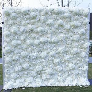 Blumen-Wandpaneel, Weiße Rosen Und Narzissen, Künstlicher Blumenhintergrund Für Hochzeitsfeier, Blumen-Geburtstagsdekorationen, Hängende 3D-Kunstrosen Und Narzissen-Wanddekorat