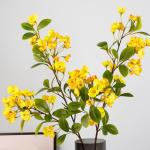 Hortensie, künstliche Blume, einzelne künstliche Hortensie, Blumenstrauß, Blumenarrangement, Dekoration für Zuhause, DIY, Hochzeit, Tafelaufsatz (Gelb)