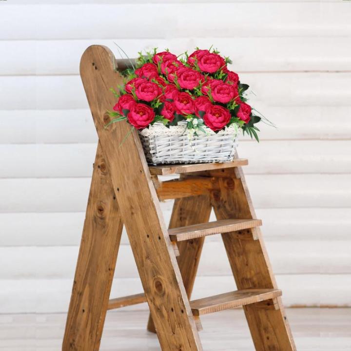 Kunstbloemen, 24 bundels kunstbloemen, pioenroos, namaakpioenroos, boeketten voor bruiloft, thuis, tafel, feest, raamdecoratie, 0803