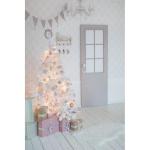 SOLAGUA Kunstkerstboom, spar extra gevuld met engelenhaar, 150 - 300 cm, met metalen standaard (240 cm, 1438 punten, wit)