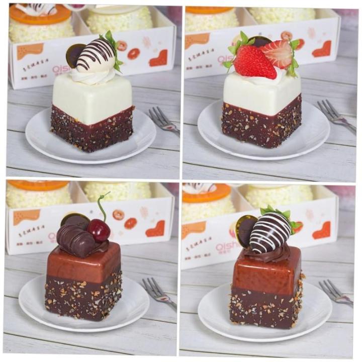 Fake Kuchen künstliche Kuchen 8 stücke Simulation Kuchen Dessert-Shop Requisiten Kuchen Modelle Kuchen Requisiten Hause Dekorative Realistisches Essen