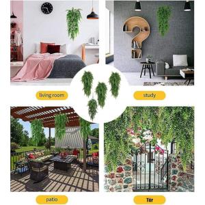 4 Stks Kunstmatige Hangende Planten Varen Bladeren Decoratie Kunstmatige Hangende Planten Faux Bosten Varen Nep Kunstmatige Varens Opknoping Planten Boston Varens Faux Perzische Ne