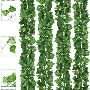 Kunstklimopslinger 2 meter, 24 stuks, , balkonplanten, decoratie, hangslinger, voor bruiloft, kantoor, keuken, tuin, feest, wanddecoratie
