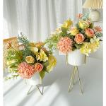 Wohnzimmerdekorationen Mit Künstlichen Blumen, Esstischkommode Und Fensterblumendekorationen, Bionische Blumensträuße Mit Regalen(Yellow)