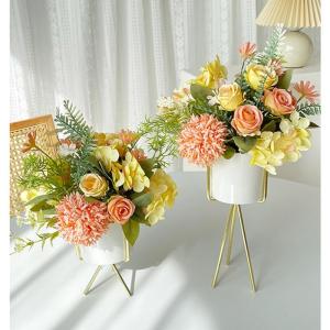 Wohnzimmerdekorationen Mit Künstlichen Blumen, Esstischkommode Und Fensterblumendekorationen, Bionische Blumensträuße Mit Regalen(Blu)