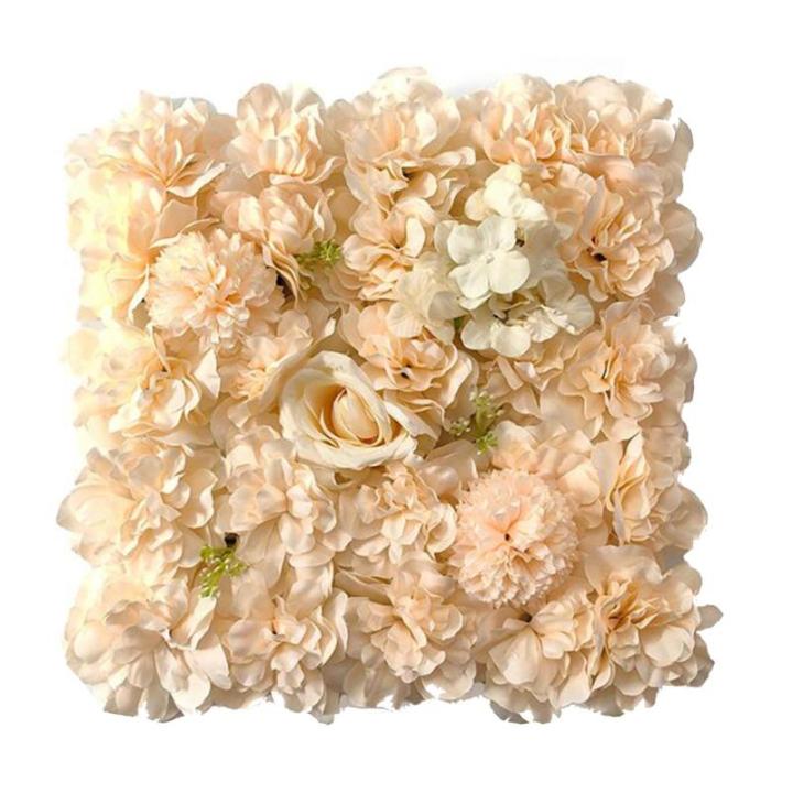 Künstliche Blumen-paneele, Für Outdoor-Indoor-hochzeitshintergrund-wanddekoration, Leicht (13,8 X 13,8 Zoll)(Color:15pcs)