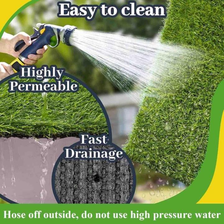 Kunstrasen, 25 mm Kunstrasen, natürlich und realistisch aussehender Kunstrasen, grüner Rasen für den Garten im Freien, Breite 50 cm, 80 cm, 100 cm, 120 cm