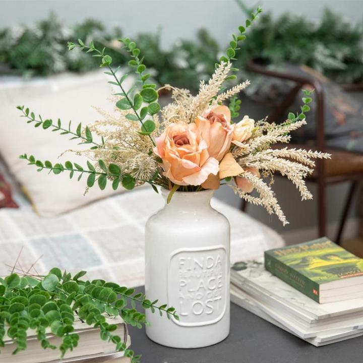 24 stuks eucalyptus kunstmatige eucalyptus planten, bladeren, decoratie, zilveren dollar voor bruiloftsfeesten, feesten, thuis, tafeldecoratie, bloemenarrangement, groen