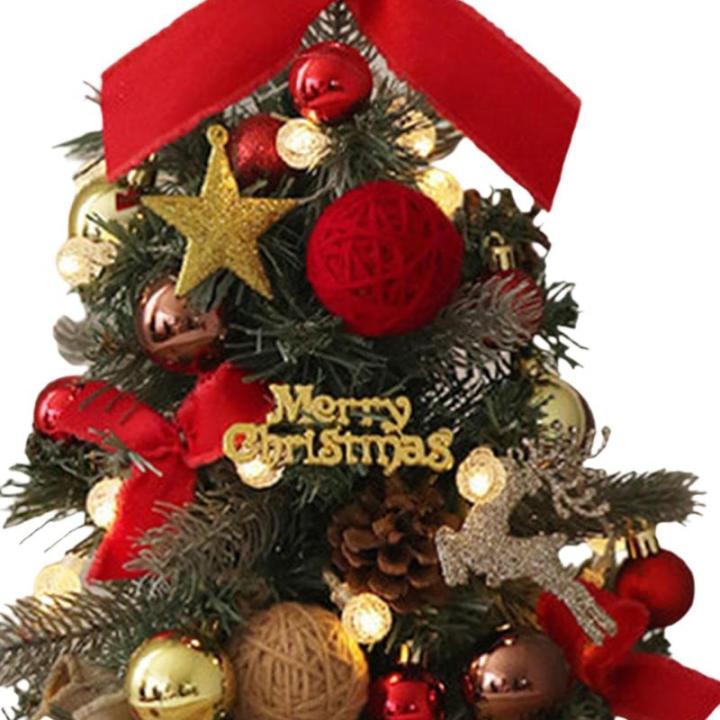 Tisch-Weihnachtsbaum, Mini-Weihnachtsbaum für den Schreibtisch mit Lichtern, dekorativer Kleiner Weihnachtsbaum, Weihnachtsdekoration für die, Style C