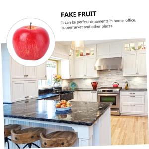 2 Sätze Künstlicher Apfel Künstliche Früchte Wohnungsdeko Red Apples Künstliche Rote Mini-äpfel Fengshui-äpfel-Figur Künstliches Modell Simulation Äpfel Dekor Schaum Pu 5 