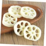 1 Satz Modell Der Lotuswurzelscheibe Mini-Food-Spielzeug Kinder Mini Dekor Mini-hausdekoration Kinder Dekor Kinderspielzeug Mini-Essen Mini-dekor Puppenzubehör PVC 4 Stück
