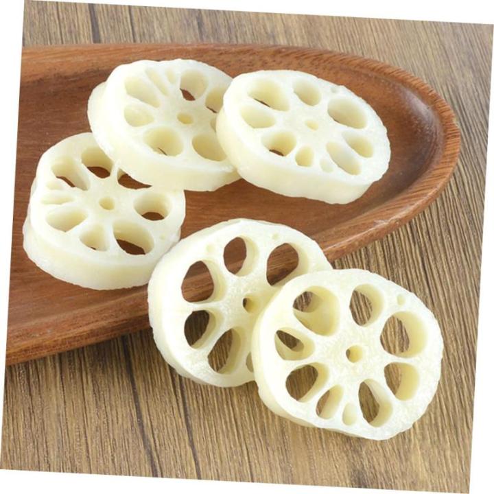 1 Satz Modell Der Lotuswurzelscheibe Mini-Food-Spielzeug Kinder Mini Dekor Mini-hausdekoration Kinder Dekor Kinderspielzeug Mini-Essen Mini-dekor Puppenzubehör PVC 4 Stück