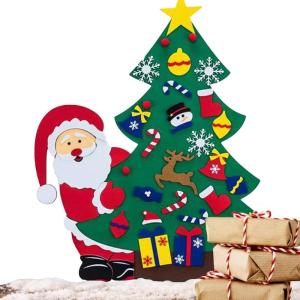 Kid Felt Christmas Tree | Wall Art Decor | Christmas Tree Wall Decor | Felt Christmas Tree | Christmas Tree For Kids Interactive Fun For Children's Rooms, Bedrooms, Dormitories