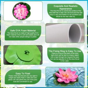 10 STK Künstliche Seerosen 10cm Schwimmende Blumen Seerose Schwimmend Lotusblüte Wasserlilie Seerose Kunstblume Lotusblume Künstliche Lotus Artificial für Gartenteich Dekoratio