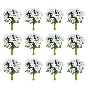 144 stuks , stofblaadjes om te knutselen, , kleine decoratie, bloemen, stofblad met bladeren, bloemenstempel, stoffen bloemen voor bruiloft, feest, uitnodiging, gastgeschenk, wit