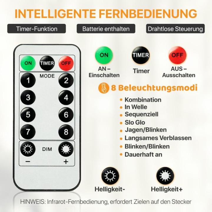 Batterij lichtketting 10 m warm wit