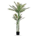 165cm künstliche Phoenix Palme, Areca Palme nur für den Innenbereich mit 2 abnehmbaren Stämmen und 24 verstellbaren Palmenblättern, deko für Büro, Laden, Wohnung und Party