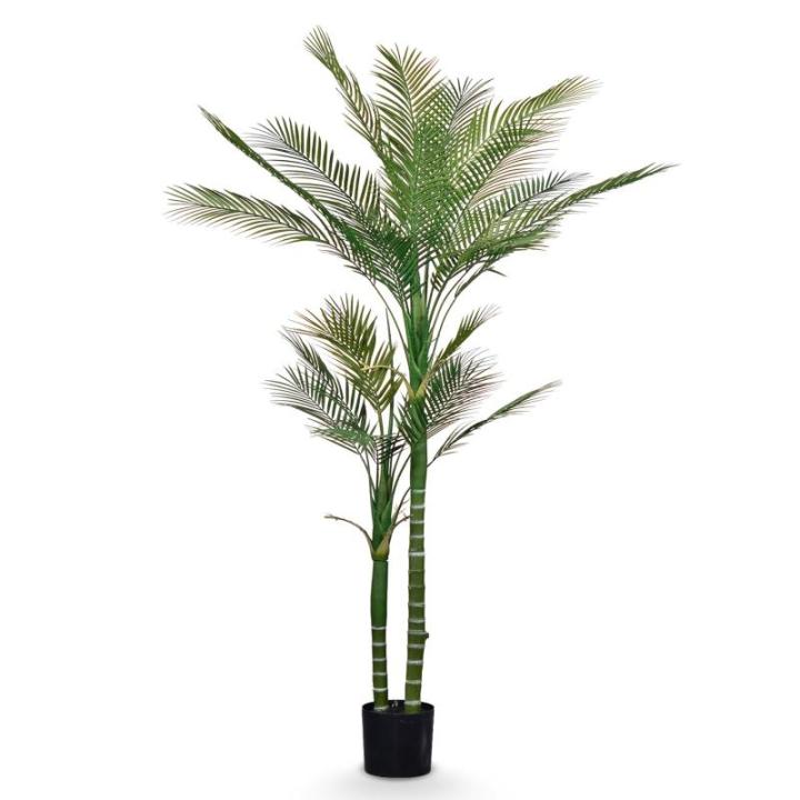 165cm künstliche Phoenix Palme, Areca Palme nur für den Innenbereich mit 2 abnehmbaren Stämmen und 24 verstellbaren Palmenblättern, deko für Büro, Laden, Wohnung und Party
